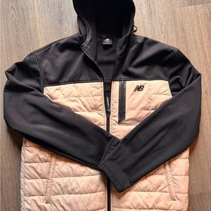 New Balance Women’s Black and Cream Puffer Jacket